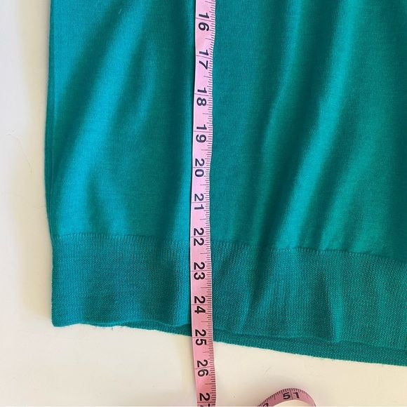 J. Crew || Tippi Sweater in Merino Wool Crew Neck Green Teal Jewel Small