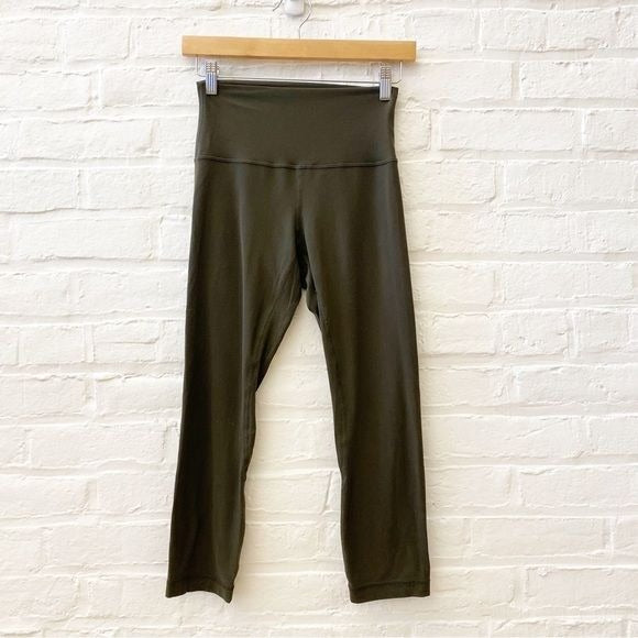 Lululemon || Align Crop 21" Dark Olive Green 4