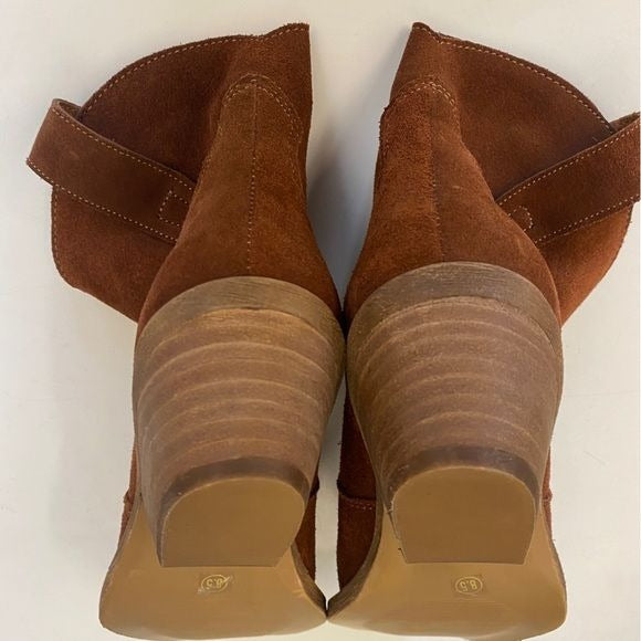 Steve Madden || Wizz Snip Toe Western Cowboy Boots Brown Suede 8.5