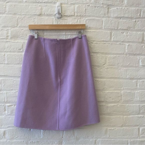 COS || Double Face Mini Skirt In Lilac Purple Wool 6 NWT