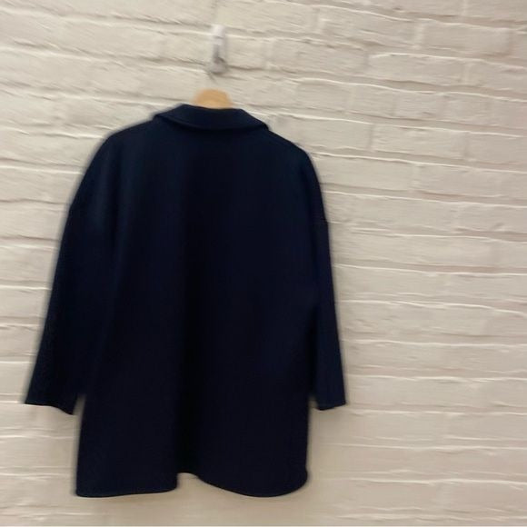 Max Mara Leisure || Mirna Open-Front Jacket Blazer Navy Blue Large