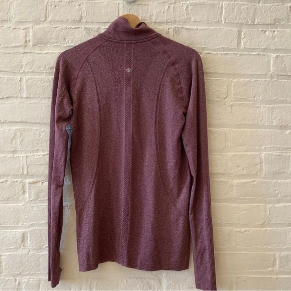 Lululemon || Swiftly Tech 1/2 Zip Heathered Plum Purple 10