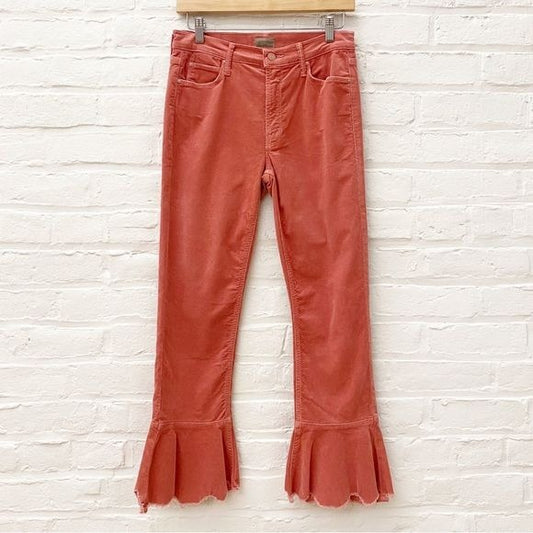 MOTHER || The Cha Cha Chew Corduroys Jeans Hopscotch Pink 28