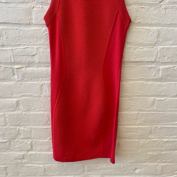 Parker || Amy Knit Sleeveless Turtleneck Dress Rosebud Pink Medium Bodycon