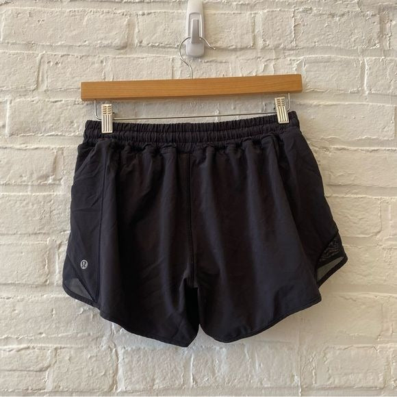 Lululemon || Hotty Hot Short II Long 4" Black Solid 8