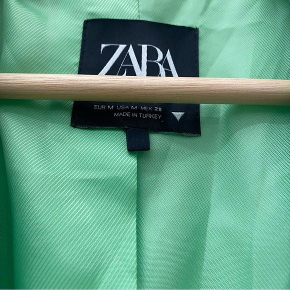 Zara || Oversized Menswear Style Blazer Apple Green Small