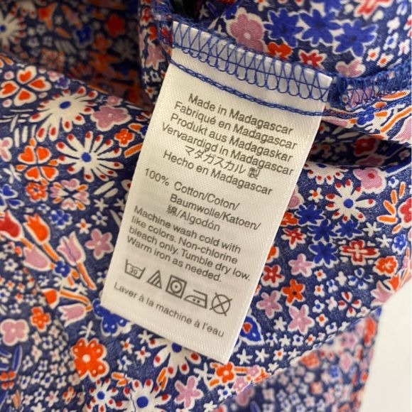 J.Crew x Liberty London || Printed Kayoko Indigo Sunset Floral Perfect Shirt 8