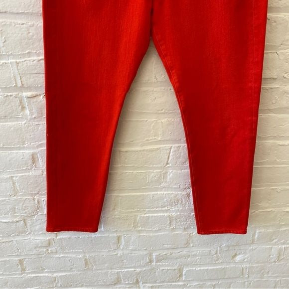 Veronica Beard || Brooke Cropped Jeans Neon Red 29