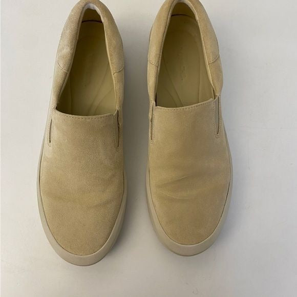 Vince. || Ginelle Slip On Sneakers in Moonlight Suede Cream Tan 37.5 7.5