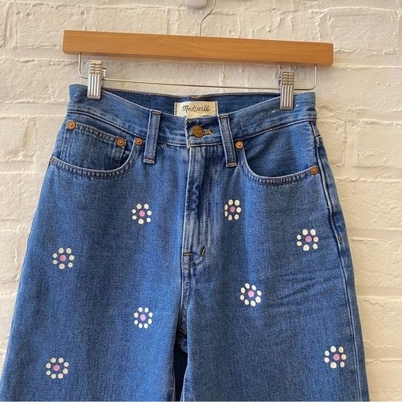 Madewell || The Perfect Vintage Wide-Leg Crop Jean in Stamped Floral 25