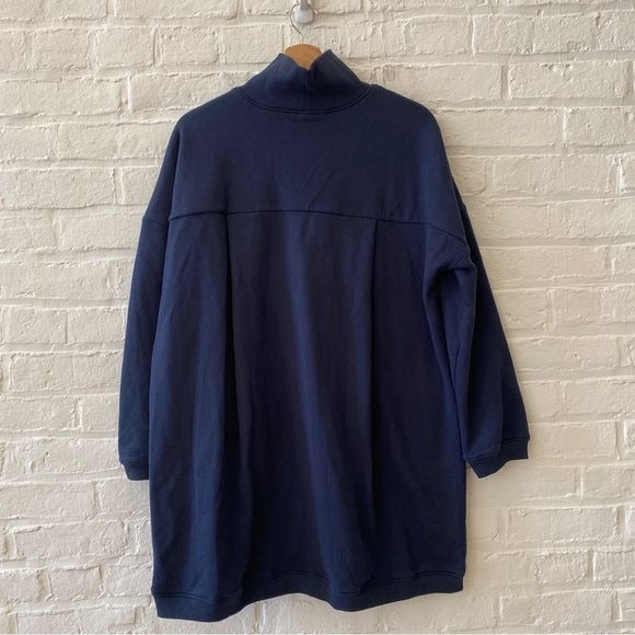 Tuckernuck || Pomander Place Porter High Neck Sweatshirt Dress Pockets Navy M