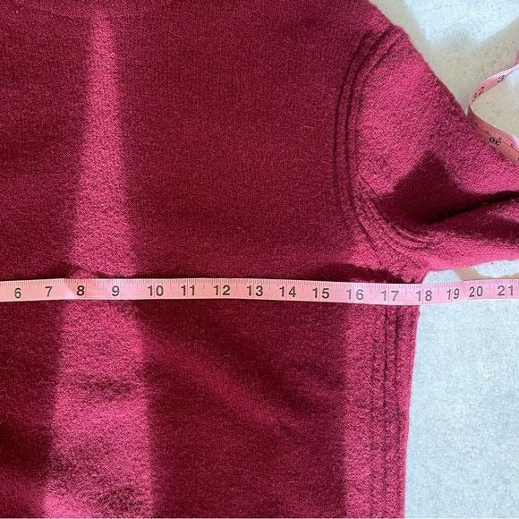 J. Crew || Mockneck Sweater in Supersoft Yarn Isabel Burgundy Red Small