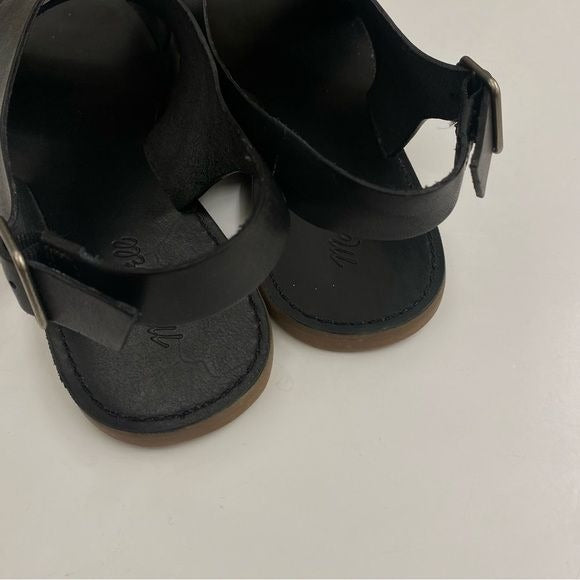 Madewell || Boardwalk Crossover Sandals Black Leather 11