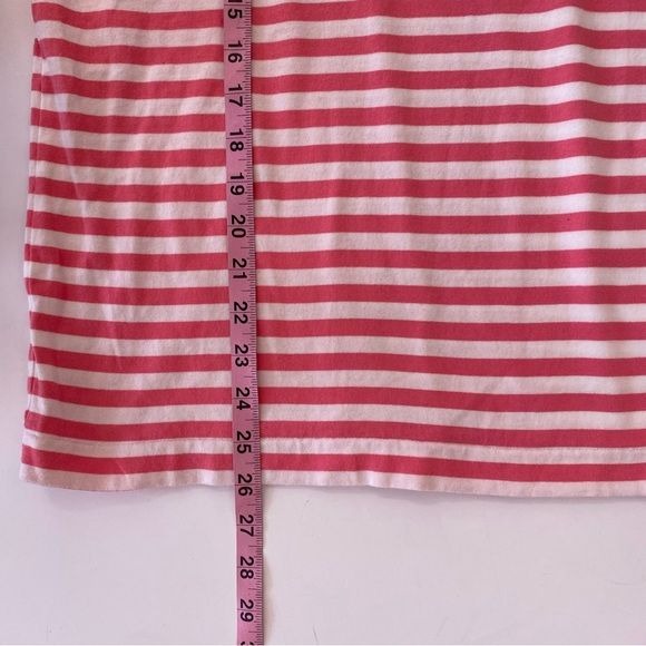 Comme des Garçons Play || Long Sleeve Pink Stripe Logo Tee Medium