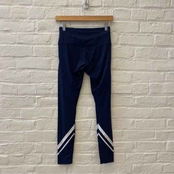 Tory Burch || Chevron Leggings Navy + White Small