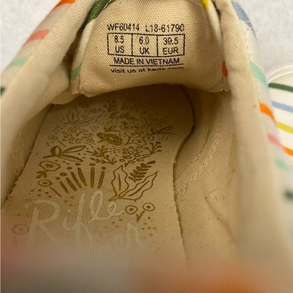 Anthropologie || Keds x Rifle Paper Co. Anchor Sneakers Happy Stripe Rainbow 8.5