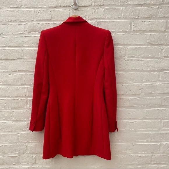 Zara || Longline Double Breasted Blazer / Mini Dress Red XS