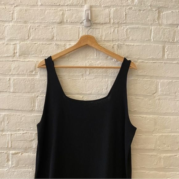 Universal Standard || Knitted Tank Dress Solid Basic Stretch Black NWT