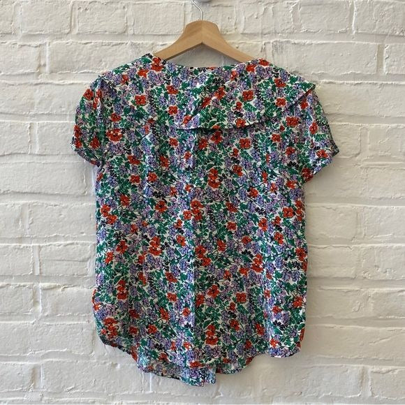 Anthropologie || Maeve Austen Collared Blouse Floral 4