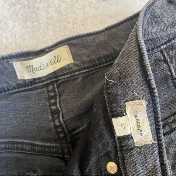 Madewell || The Momjean in Dunstable Wash: Comfort Stretch Edition Black Gray 27