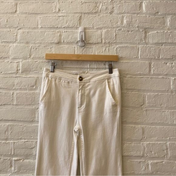 Anthropologie || Pilcro and the Letterpress High-Rise Bootcut Jeans White 26