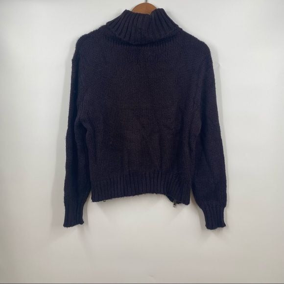 Wooden Ships || Heidi Side Zip Sweater Turtleneck Mohair Blend Purple X/S