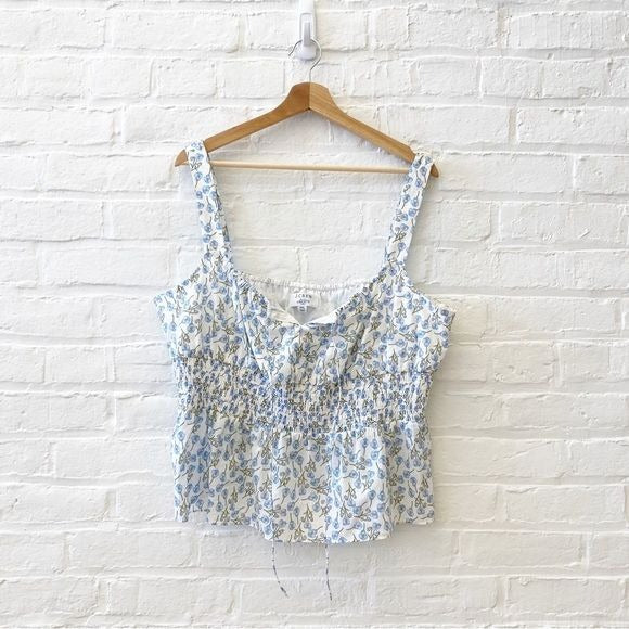 J.Crew || Smocked Waist Tank in Liberty Ros Floral XXL