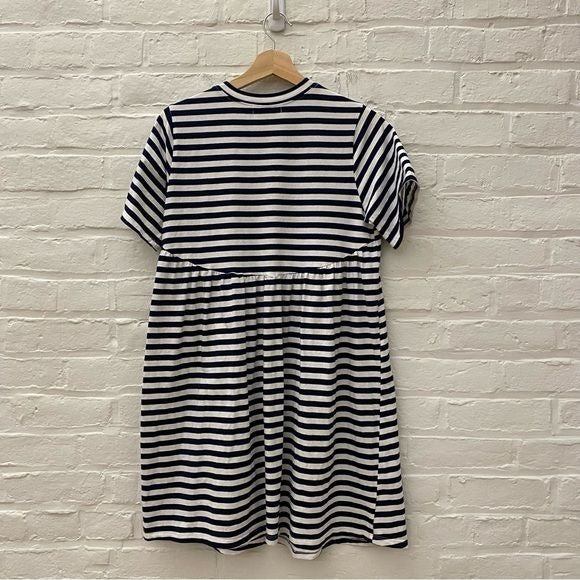 Tuckernuck || Pomander Place Zoe Cotton T-Shirt Mini Dress Swing Navy Stripe XS