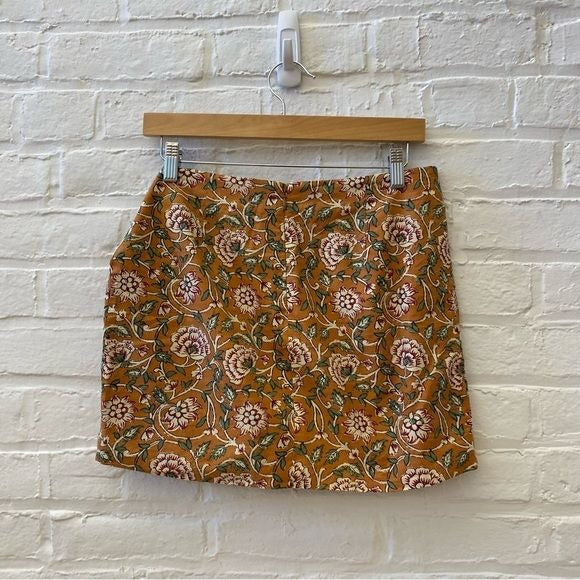 Sezane || Pacome Floral Wrap Tie Waist Mini Skirt 36 US 4