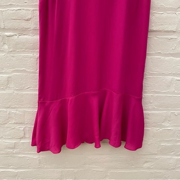 Amanda Uprichard || Soren Dress Drop Waist Mini Hot Pink S NWT