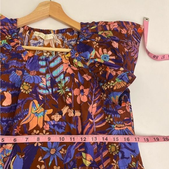 Marie Oliver || Kara Dress in Peacock Floral Purple XS NWT