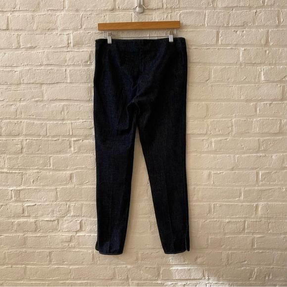 The Row || Dark Denim Ankle Pants Leggings Tulip Hem Dark Wash Medium