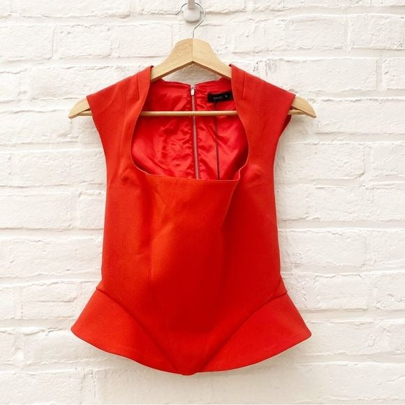 Mugler || Corset Top In Red 38 NWT