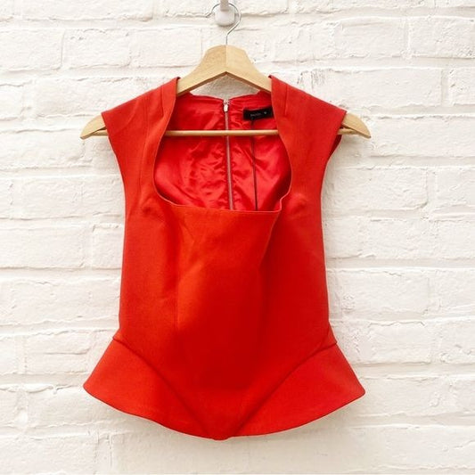 Mugler || Corset Top In Red 38 NWT