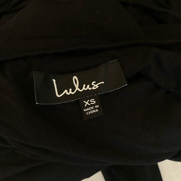 Lulus || Trick me Of The Trade Convertible Maxi Dress Black XS NWT