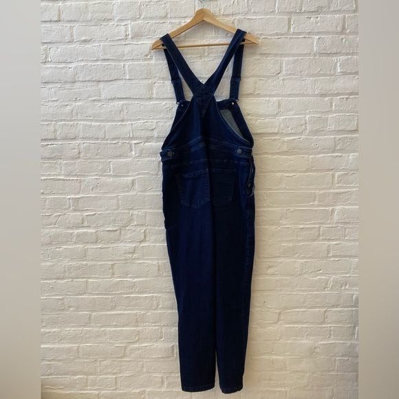 Universal Standard || Olivia Denim Overalls Stretch Dark Indigo Blue Small 14-16