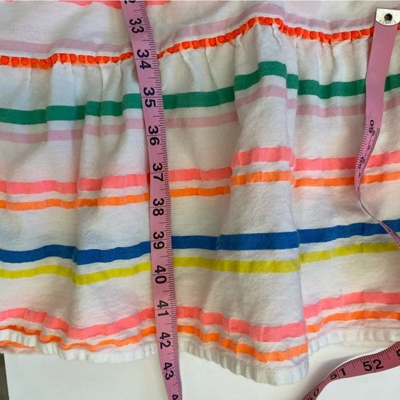 Boden || Tiered Neon Stripe A-line Sundress White Rainbow US 2