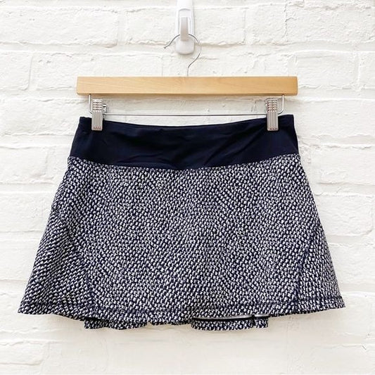 Lululemon || Circuit Breaker Skirt Skort Scatter Star Arctic Grey Black 4