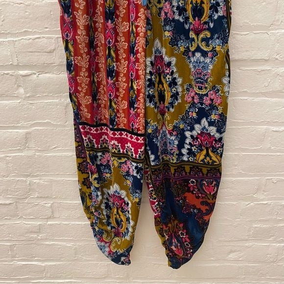 Anthropologie || Zadie Velvet Patterned Pants Sleep Small