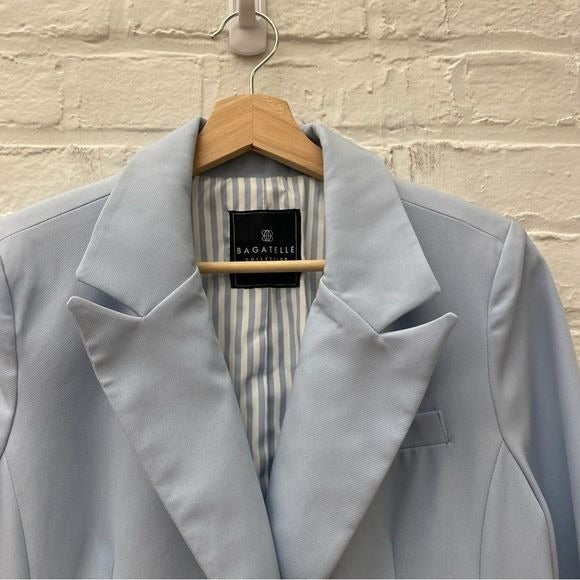 Bagatelle || Double Breasted Blazer Baby Blue Medium