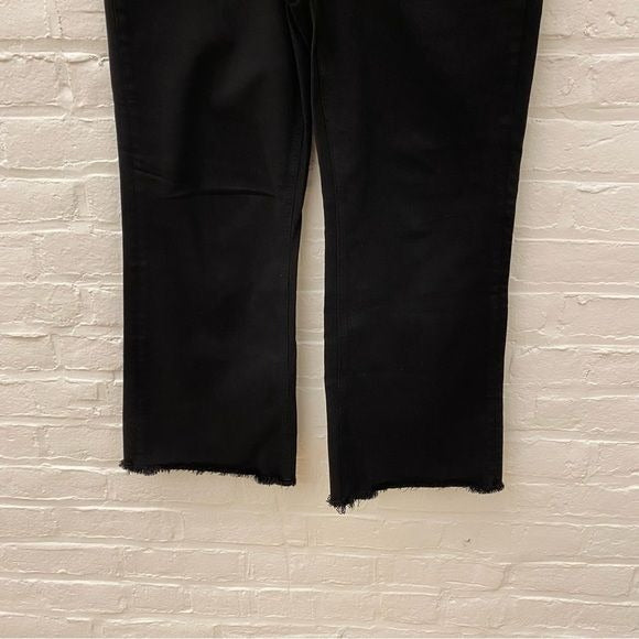 Rag & Bone || Justine High Rise Ankle Jeans Wide Leg Button Fly Black 31