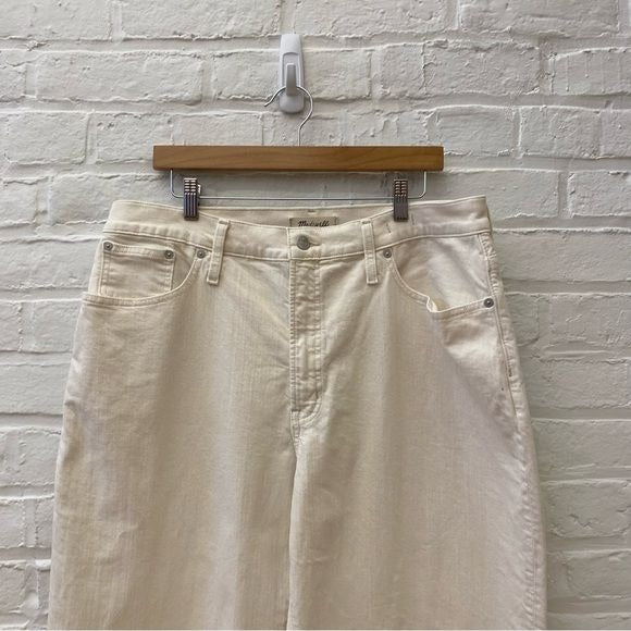 Madewell || The Perfect Vintage Straight Jean Canvas Wash Off White Ivory 32