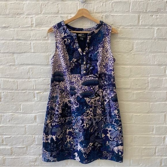 Anthropologie || Maeve Savannah Shift Dress Floral Blue 6