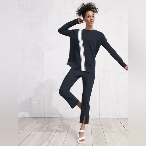 Athleta || Streetwise Sweater Navy Stripe XXS