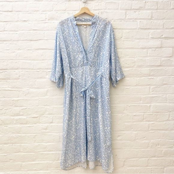 Beau & Ro || The Every Dress in Blue Ditsy Floral XL