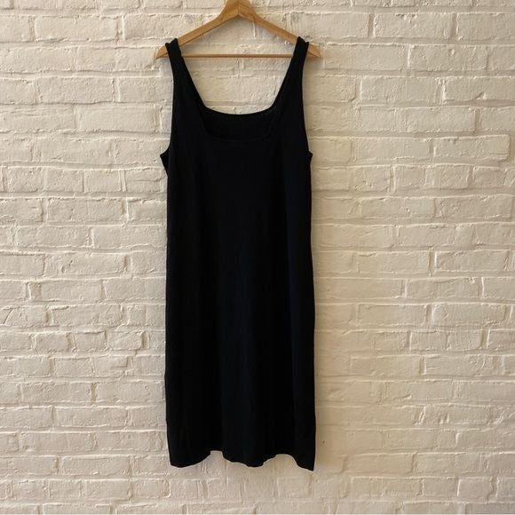 Universal Standard || Knitted Tank Dress Solid Basic Stretch Black NWT