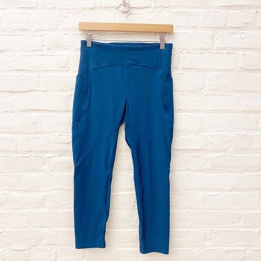 Lululemon || Lead The Pack Crop 23" Nile Blue Teal 8