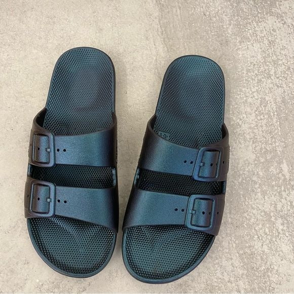 Freedom Moses || Metallic Navy Fancy Twilight Slides 40 / 41