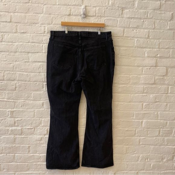 Abercrombie || Curve Love High Rise Vintage Flare Jean Black Gray 34 NWT