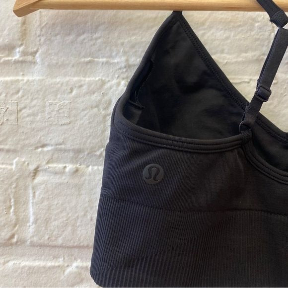 Lululemon || Ebb To Street Bra II Adjustable Straps Solid Black 8